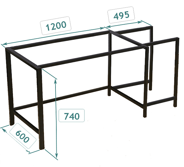 Подстолье  Daura ГРАВИТОН 170*60 см сталь