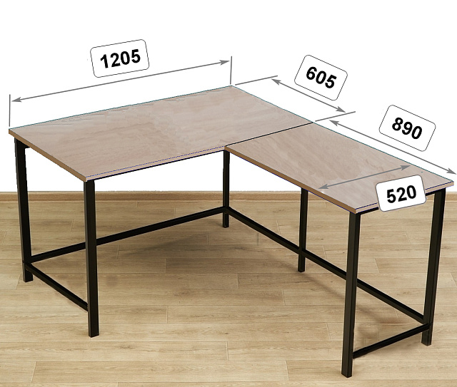 Стол угловой ДАУРА СТРАТОС 150*120 см